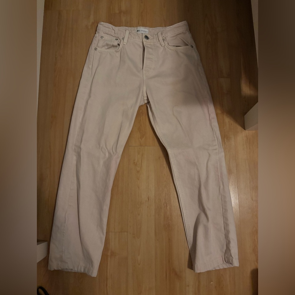ZARA Pink Straight Leg Jeans Size 6